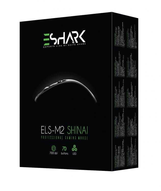 eShark ELS-M2 Shinai, juoda kaina ir informacija | Pelės | pigu.lt