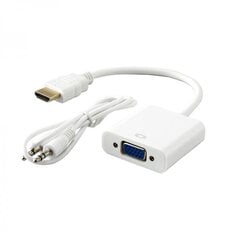 Sbox HDMI M.-&gt;VGA F. + Аудио AD.HDMI-VGA+A цена и информация | Адаптеры, USB-разветвители | pigu.lt