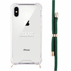 Lookabe Necklace, skirtas iPhone X/Xs, gold green (loo013) цена и информация | Чехлы для телефонов | pigu.lt