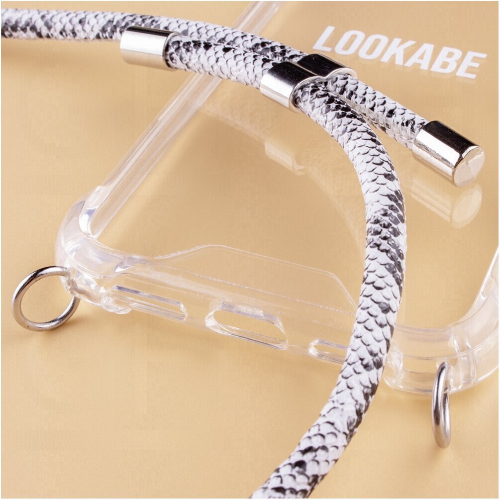 Lookabe Necklace Snake Edition, skirti iPhone X/Xs, silver snake (loo018) kaina ir informacija | Telefono dėklai | pigu.lt