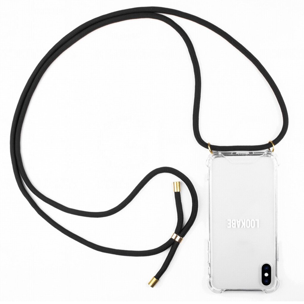 Lookabe Necklace, skirtas iPhone X/Xs, gold black (loo003) kaina ir informacija | Telefono dėklai | pigu.lt