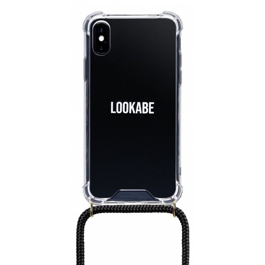 Lookabe Necklace, skirtas iPhone X/Xs, gold black (loo003) kaina ir informacija | Telefono dėklai | pigu.lt