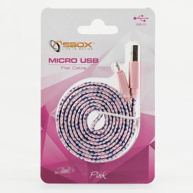 Sbox USB->Micro USB 2.0 M/M, 1m цена и информация | Laidai telefonams | pigu.lt