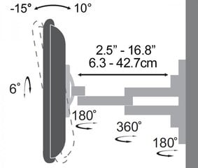 Sbox PLB-3644 (32-55/35кг/400x400) цена и информация | Кронштейны и крепления для телевизоров | pigu.lt