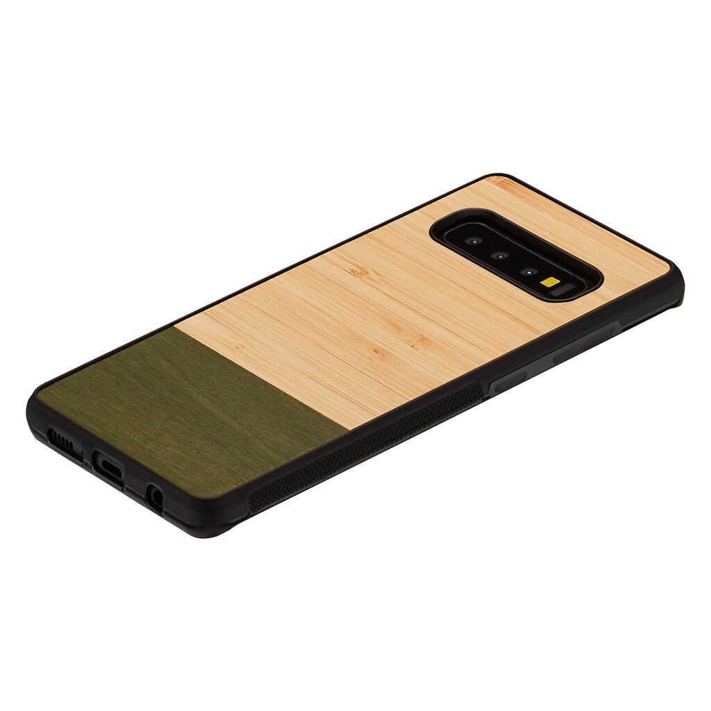Man&Wood Nugarėlė skirta Samsunge Galaxy S10, Bamboo forest, Juoda kaina ir informacija | Telefono dėklai | pigu.lt