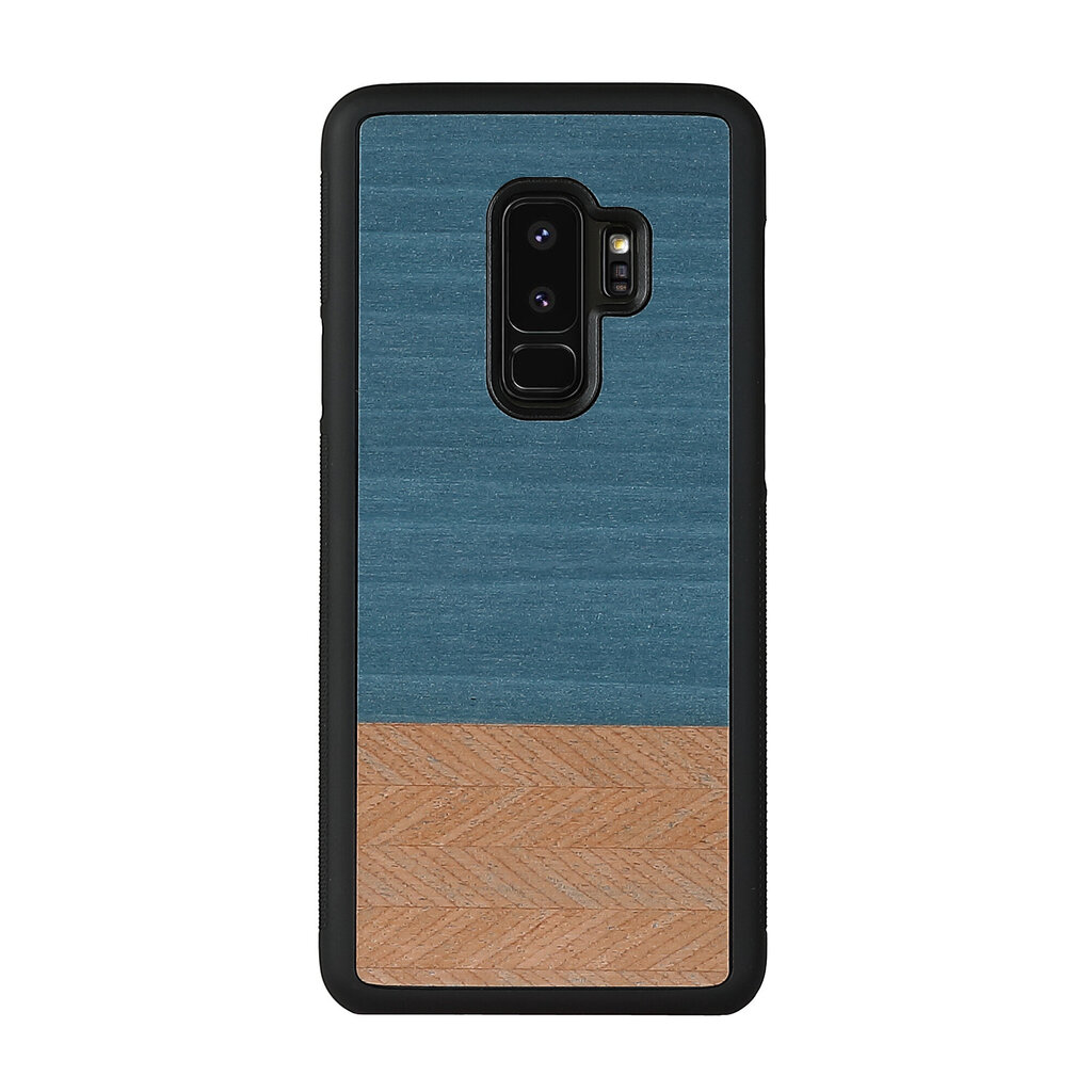 Man&Wood Nugarėlė skirta Samsung Galaxy S9 Plus, Denim, Juoda цена и информация | Telefono dėklai | pigu.lt