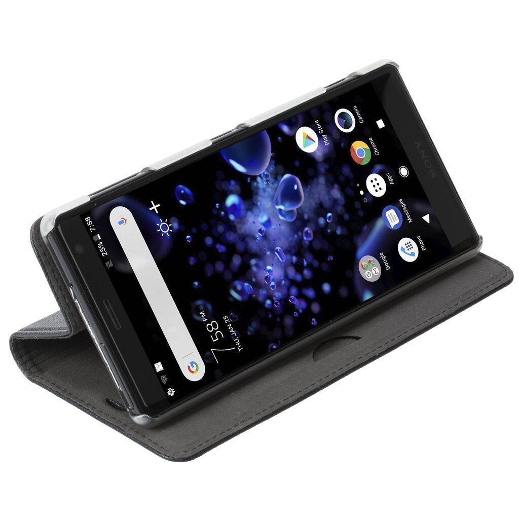 Krusell Malmo 2 Card FolioCase, skirtas Sony Xperia XZ2, juodas kaina ir informacija | Telefono dėklai | pigu.lt