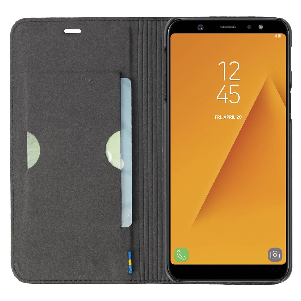 Krusell Malmo 2 Card FolioCase, skirtas Samsung Galaxy A6 (2018), juodas kaina ir informacija | Telefono dėklai | pigu.lt