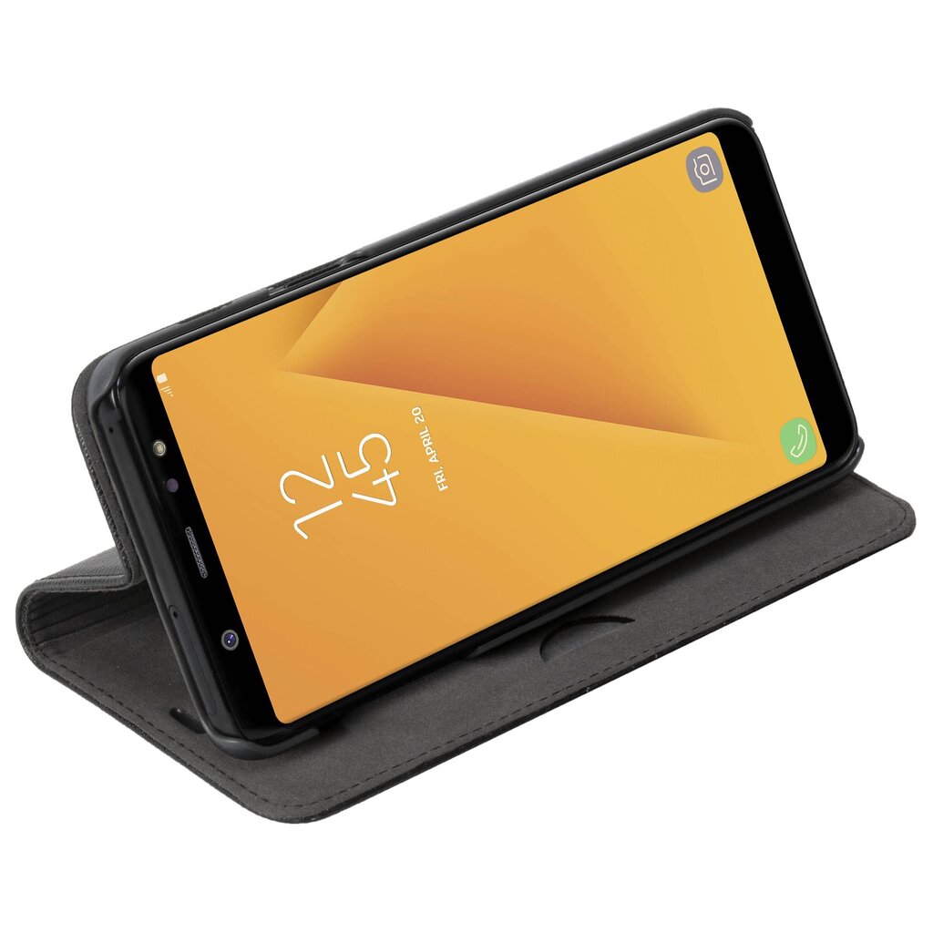 Krusell Malmo 2 Card FolioCase, skirtas Samsung Galaxy A6+ (2018), juodas kaina ir informacija | Telefono dėklai | pigu.lt
