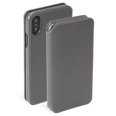 Krusell Pixbo 4 Card SlimWallet, skirtas Apple iPhone X/XS, pilkas kaina ir informacija | Telefono dėklai | pigu.lt