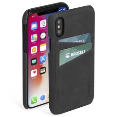 Krusell Sunne 2 Card Cover, skirtas Apple iPhone XS, juodas kaina ir informacija | Telefono dėklai | pigu.lt