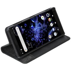 Krusell Sunne 2 Card Foliowallet, skirtas Sony Xperia XZ2, juodas kaina ir informacija | Telefono dėklai | pigu.lt