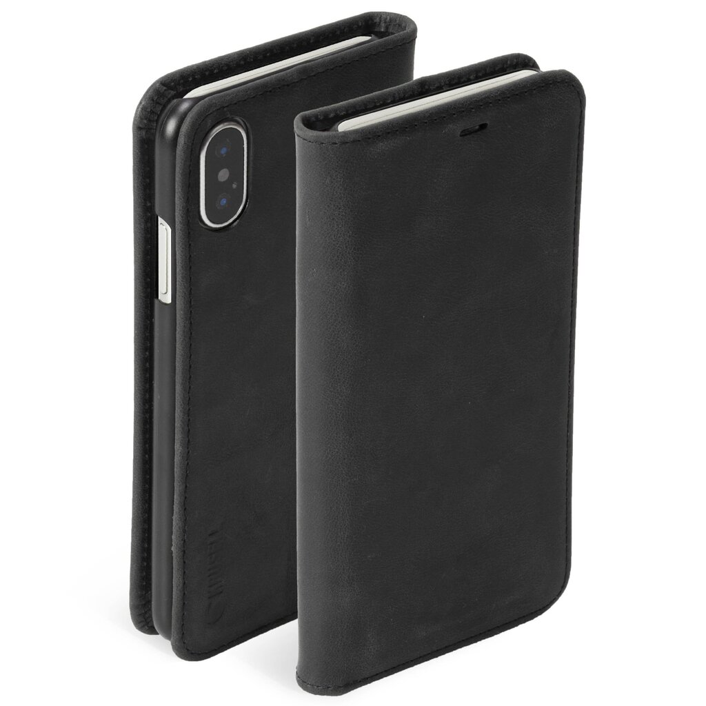 Krusell Sunne 4 Card FolioWallet, skirtas Apple iPhone X/XS, juodas kaina ir informacija | Telefono dėklai | pigu.lt