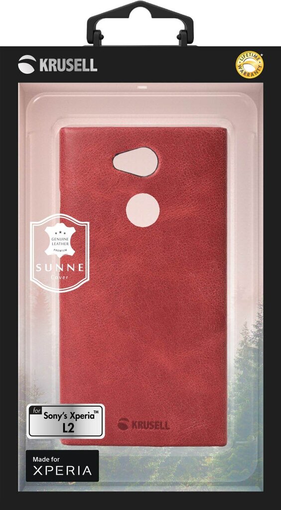 Krusell Sunne skirtas Sony Xperia L2, raudonas kaina ir informacija | Telefono dėklai | pigu.lt