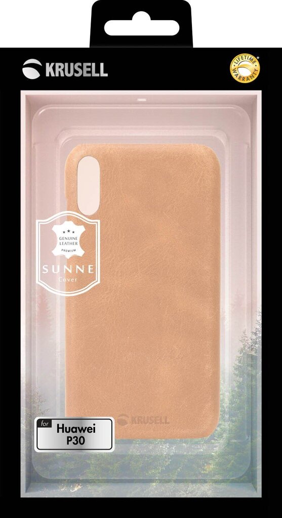 Krusell Sunne Cover, skirtas Huawei P30, smėlio kaina ir informacija | Telefono dėklai | pigu.lt