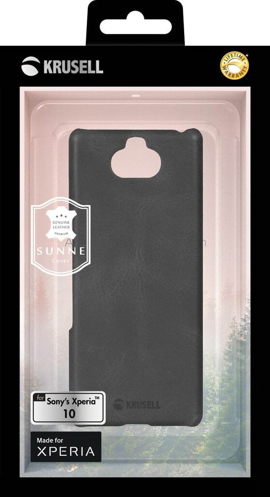 Krusell Sunne Cover, skirtas Sony Xperia 10, juodas kaina ir informacija | Telefono dėklai | pigu.lt