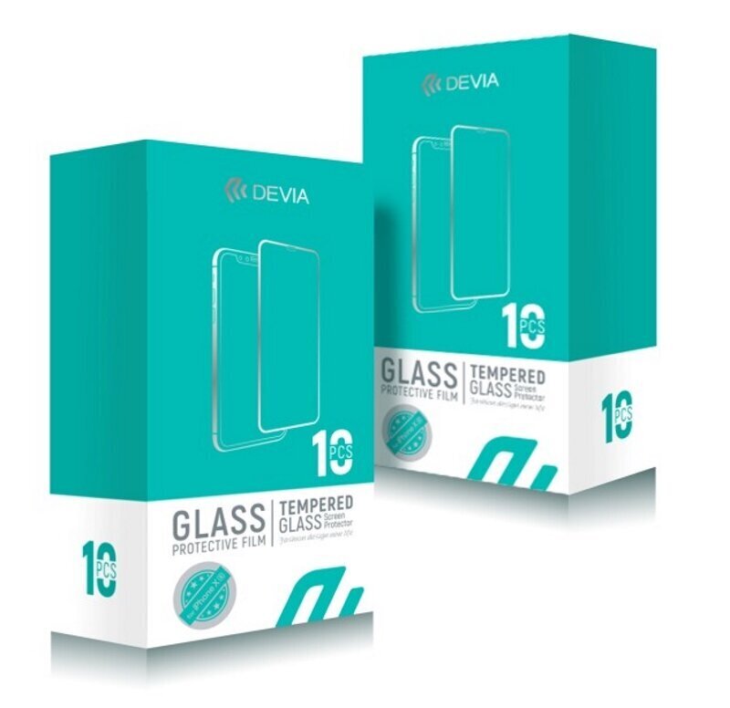Devia Entire View grūdinto stiklo apsauga (10vnt.) skirta iPhone XS Max, Skaidri kaina ir informacija | Apsauginės plėvelės telefonams | pigu.lt