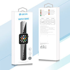 Devia Deluxe Series Sport Band skirta Apple Watch (40mm), Black kaina ir informacija | Išmaniųjų laikrodžių ir apyrankių priedai | pigu.lt