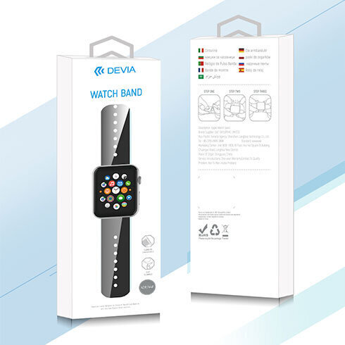 Devia Deluxe Series Sport Band Black kaina ir informacija | Išmaniųjų laikrodžių ir apyrankių priedai | pigu.lt