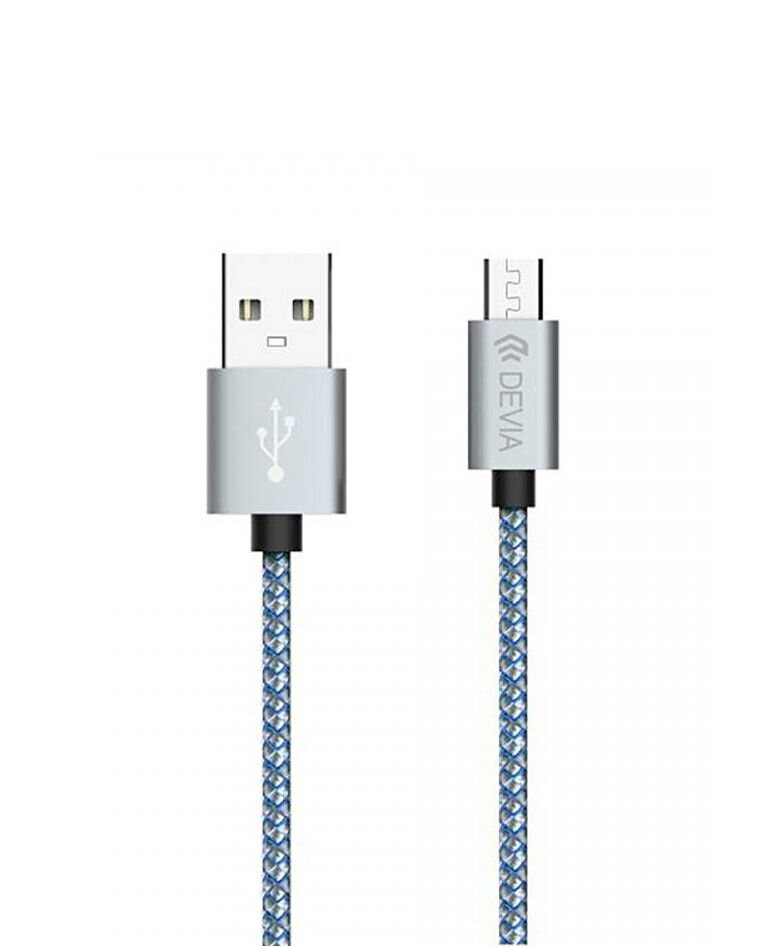 Devia Tube, USB - Micro USB (5V 2.1A), 1m, Mėlyna цена и информация | Laidai telefonams | pigu.lt