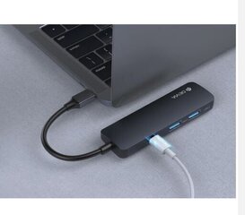 Aдаптер Leopard Type-C к HDMI к USB3.0 * 2 + PD 4 в 1 HUB цвет серый цена и информация | Адаптеры, USB-разветвители | pigu.lt