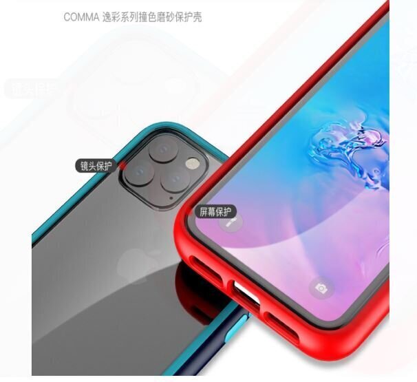 Comma Joy elegant anti-shock case, skirtas iPhone 11 Pro Max, žalia kaina ir informacija | Telefono dėklai | pigu.lt