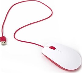 Oficiali Raspberry Pi modelio 4B/3B+/3B/2B pelė, raudonai balta kaina ir informacija | Atviro kodo elektronika | pigu.lt
