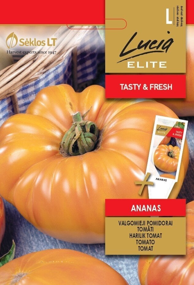 POMIDORAI VALGOMIEJI ANANAS „LUCIA ELITE” 0,1 G цена и информация | Daržovių, uogų sėklos | pigu.lt