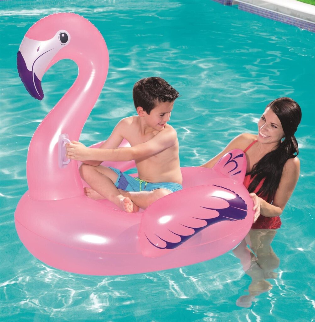 Pripučiamas plaustas Bestway Flamingo, 122x99x105 cm kaina ir informacija | Pripučiamos ir paplūdimio prekės | pigu.lt