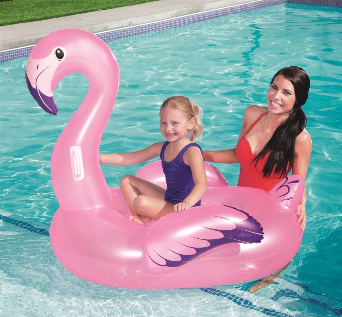 Pripučiamas plaustas Bestway Flamingo, 122x99x105 cm kaina ir informacija | Pripučiamos ir paplūdimio prekės | pigu.lt