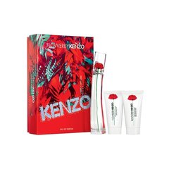 Rinkinys Kenzo Flower By Kenzo: EDP moterims 50 ml + dušo gelis 50 ml + kūno losjonas 50 ml kaina ir informacija | Kvepalai moterims | pigu.lt