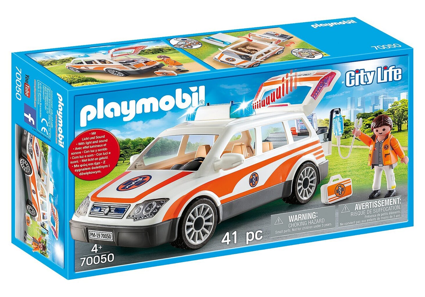 70050 PLAYMOBIL® City Life, Greitoji mašina su garsais цена и информация | Konstruktoriai ir kaladėlės | pigu.lt