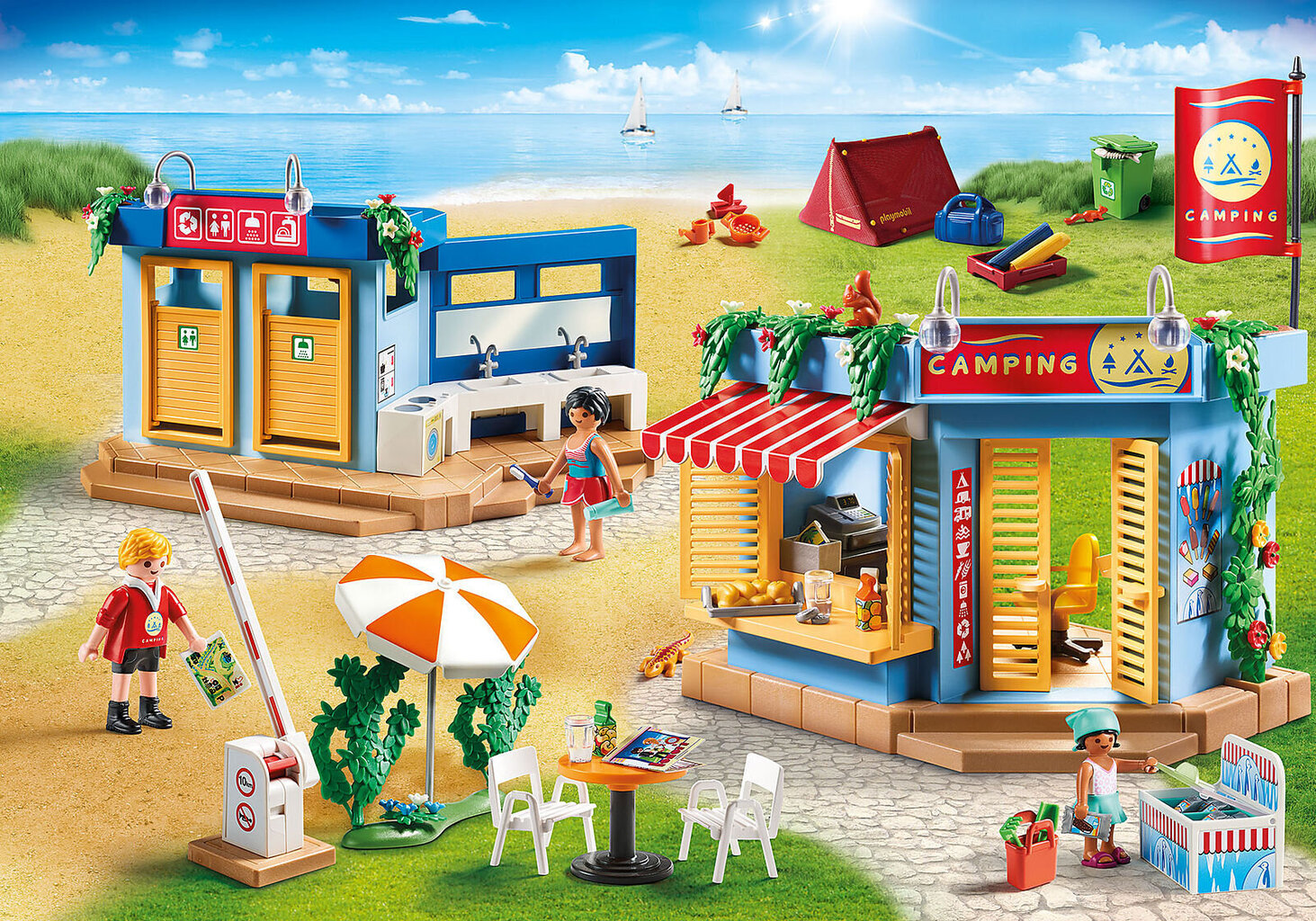 70087 PLAYMOBIL® Family Fun Didelis kempingas kaina ir informacija | Konstruktoriai ir kaladėlės | pigu.lt