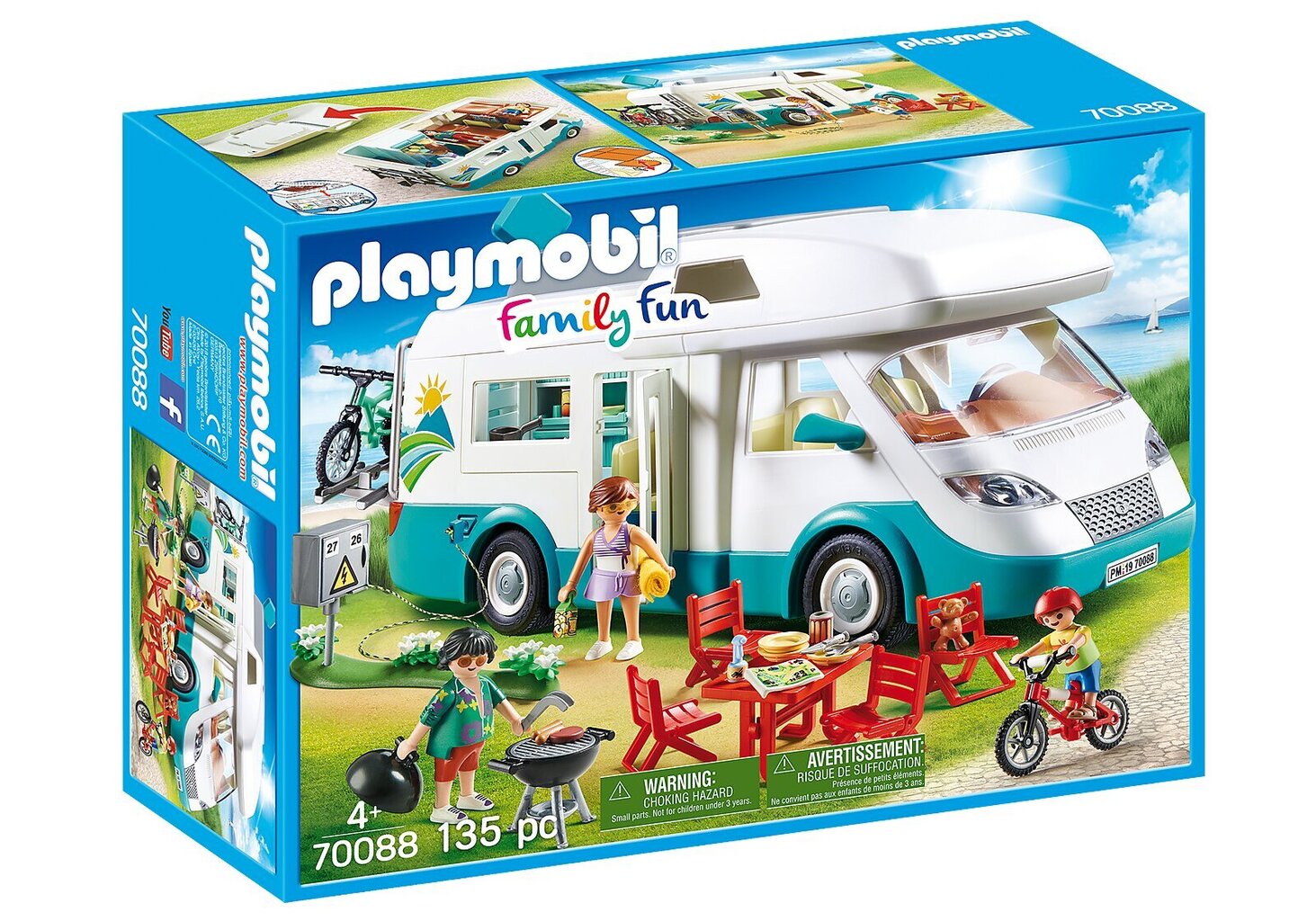 70088 PLAYMOBIL® Family Fun, Šeimos kemperis цена и информация | Konstruktoriai ir kaladėlės | pigu.lt