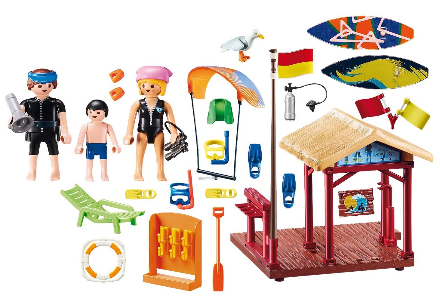 70090 PLAYMOBIL® Family Fun, Vandens sporto pamoka цена и информация | Konstruktoriai ir kaladėlės | pigu.lt