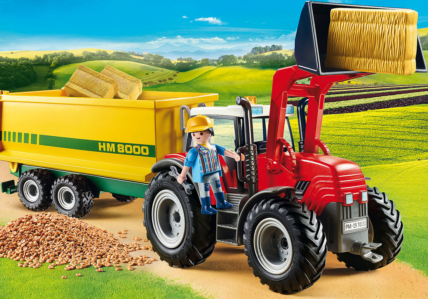 70131 PLAYMOBIL® Country, Traktorius su priekaba kaina ir informacija | Konstruktoriai ir kaladėlės | pigu.lt