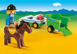 70181 PLAYMOBIL® 1.2.3. Automodelis su arklio vežimu kaina ir informacija | Konstruktoriai ir kaladėlės | pigu.lt