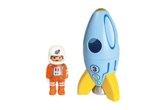 70186 PLAYMOBIL® 1.2.3., Astronautas su raketa kaina ir informacija | Konstruktoriai ir kaladėlės | pigu.lt