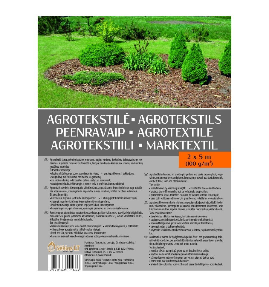 Agrotekstilė 2m x 5m цена и информация | Sodo įrankiai | pigu.lt