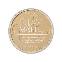 Компактная пудра Rimmel London Stay Matte 14 г, 010 Warm Honey цена и информация | Пудры, базы под макияж | pigu.lt