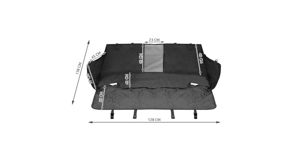 Apsauginė antklodė automobilio galinei sėdynei - Šuns kilimėlis kaina ir informacija | Auto reikmenys | pigu.lt
