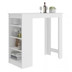 Барный стол NORE Hoker, белого цвета цена и информация | Кухонные и обеденные столы | pigu.lt