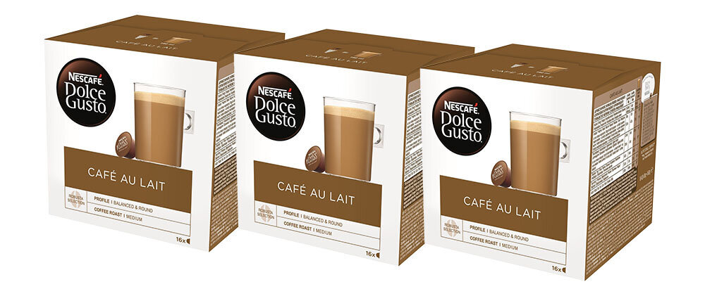 Nescafe Dolce Gusto kavos kapsulės Café au Lait, 3 x 16 vnt. kaina ir informacija | Kava, kakava | pigu.lt