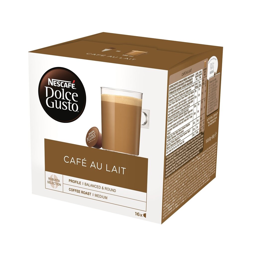 Nescafe Dolce Gusto kavos kapsulės Café au Lait, 3 x 16 vnt. kaina ir informacija | Kava, kakava | pigu.lt