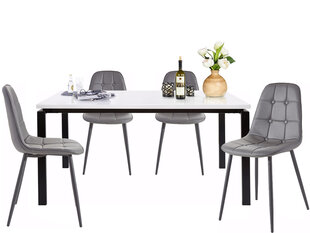 Комплект мебели для столовой Notio Living Silva/Lina, серый цена и информация | Комплекты мебели для столовой | pigu.lt