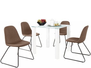 Комплект мебели для столовой Notio Living Dante 80/Colombo, коричневого цвета цена и информация | Комплекты мебели для столовой | pigu.lt