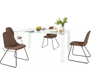Комплект мебели для столовой Notio Living Dante 160/Colombo, коричневого цвета цена и информация | Комплекты мебели для столовой | pigu.lt