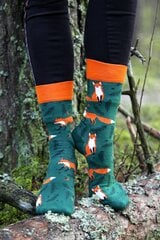Носки FOXY хлопковые, темно-зеленые цена и информация | Sportinis kostiumas moterims Kinga, veliūrinis | pigu.lt