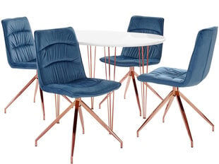 Комплект мебели для столовой Notio Living Ermelo 120/Zarra, синий цена и информация | Комплекты мебели для столовой | pigu.lt