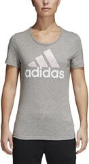 Adidas Блузка Foil Text Bos White цена и информация | Спортивная одежда для женщин | pigu.lt